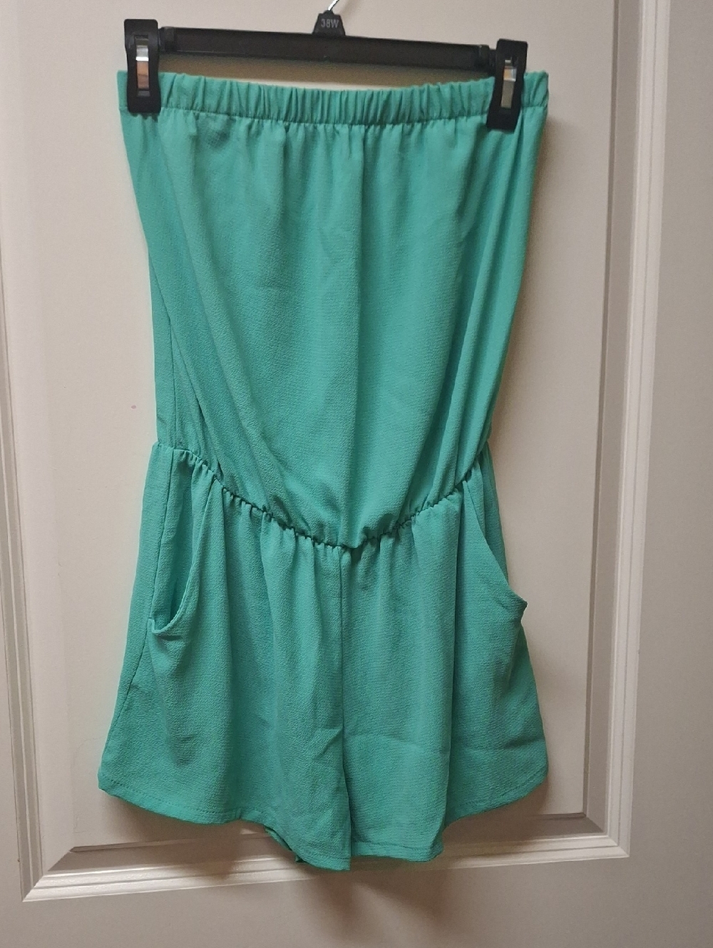 Tyche Mint Strapless Romper